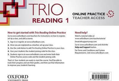 TRIO READING: LEVEL 1: ONLINE PRACTICE TEACHER ACCESS CARD